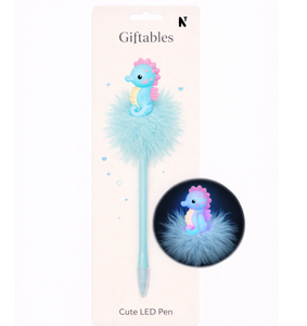 Excelente Bolígrafo Luminoso de Plástico Azul/Negro de 0.7mm con Diseño de Caballito de Mar, Novedoso, Ideal para Regalo, Fiesta o Oficina - Product Image 3