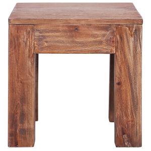 Mesa de Centro Pequeña de Madera de Caoba Sólida con Tonos Marrones Variados - Product Image 2