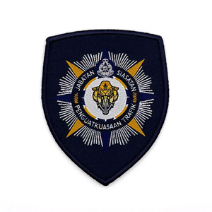 Personalized Embroidered Corporate Event Patch Branding <b>Tags</b> for <b>Bags</b> Uniforms High Quality Laser Cut Damask Fabric - Product Image 1