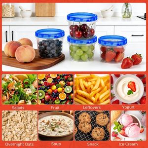 Confezione da 10 Contenitori in Plastica Trasparente da 500ml con Coperchio a Torsione, Ermetici, Riutilizzabili per Congelatore, Spedizione Gratuita - Product Image 5