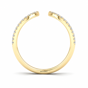 Bague statement en or 10K, 14K, 18K ou en argent 925, 935 avec diamant de laboratoire taille ronde et motif infini - Product Image 3
