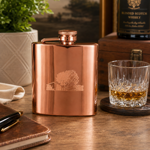 Gourde de poche en cuivre haut de gamme 6oz 8oz, gravée personnalisée, pour whisky et spiritueux, avec logo sur mesure, cadeau en gros pour hommes et événements - Product Image 3