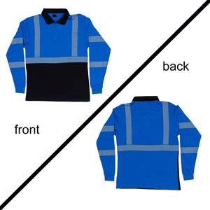 Chemise de travail à manches longues haute visibilité réfléchissante pour hommes, fournisseur direct d'usine, polo de travail réfléchissant pour hommes - Product Image 3