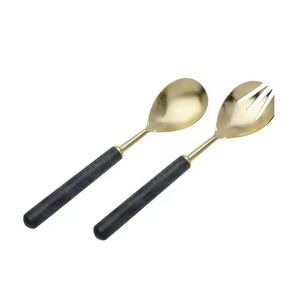 Juego de Servidores de Ensalada de Metal de Diseño Clásico, Cuchara y Tenedor para Servir Ensalada de Acero Inoxidable, para Uso en la Cocina y la Mesa del Comedor - Product Image 4