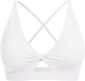 Women Athletic Twist Knot Bra <b>Top</b> Breathable Workout Activewear Bra - Product Image 2