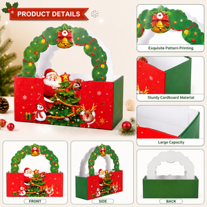 <b>Christmas</b> Gift <b>Box</b> With Handle Luxury Paper Packaging <b>Box</b> For Holiday Gift Wrapping <b>Christmas</b> Present Packaging Carrier <b>Box</b> - Product Image 3