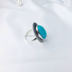 <b>Turquoise</b> Silver <b>Ring</b> December Birthstone, Healing Gemstone, <b>Turquoise</b> <b>Ring</b>, Solitaire <b>Ring</b> Handmade Woman <b>Rings</b> - Product Image 3