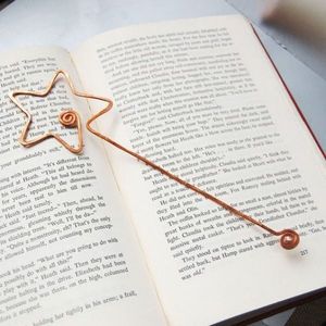 Modern Copper Wire <b>Bookmark</b> Clean Design Durable Metal Page Marker Premium Reading Accessory Gift for Students Reader Office Use - Product Image 1