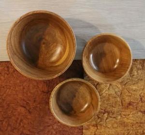 Tazón de Servir Hecho a Mano de Madera de Acacia, Vajilla de Grado Alimenticio, Ecológica, Duradera, Decoración Rústica para el Hogar, Mejor Precio - Product Image 3