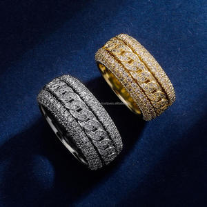 Anillo de Plata de Ley 925 con Diamantes Cultivados en Laboratorio, Diseño Entrelazado, para Colecciones de Joyería Premium, Venta al Por Mayor - Product Image 1