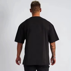 New Arrival High Quality Heavyweight <b>Plain</b> <b>Oversized</b> <b>T</b>-<b>Shirt</b> for Males First Class Polyester Cotton Breathable Jersey Fabric - Product Image 3