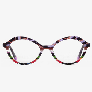 1063B Fashion High Quality Classic Retro Splice Color Oval <b>Frame</b> Eyewear for Women Men Multi-color Optical <b>Frames</b> 2025 - Product Image 2