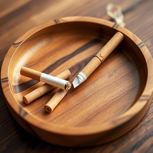 Cendrier en bois artisanal rustique pour la maison et le café - Product Image 2