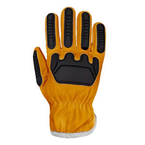 Guante de Piel de Cabra de Grano Completo de Alta Calidad con Protección TPR Resistente a Impactos - Product Image 3