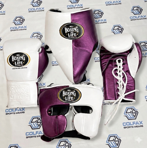 Equipo de Protección de Cuero Metálico Brillante para Entrenamiento y Sparring, Hecho a Medida, Kit de Sparring No Boxing No Life para Adultos - Product Image 3