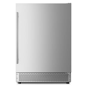 Frigorifero per Bevande a Doppia Zona in Acciaio Inox da 24 Pollici, Capacità 180 Lattine, per Conservazione di Vino e Bevande - Product Image 1