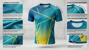 T-shirt à manches courtes pour femme, imprimé numérique dégradé, séchage rapide, pour la gym, le sport, l'entraînement, protection contre les éruptions cutanées UPF50, respirant - Product Image 5