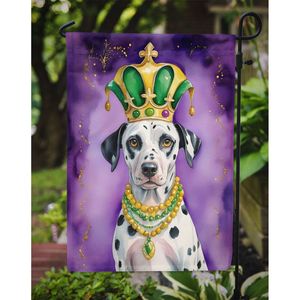 Rey dálmata Mardi Gras Multicolor jardín bandera buzón decorativo patio Banner para Patio ilustraciones para camas de flores - Product Image 3