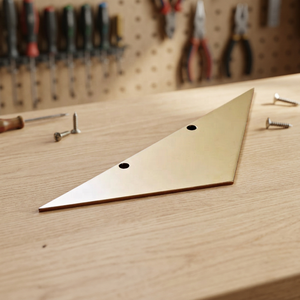 Poignée de meuble triangulaire en laiton antique, finition mate, durable, pour tiroirs et portes de maison et de bureau - Product Image 6