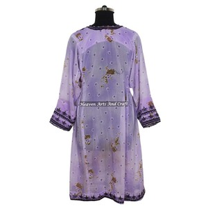 Vestido Kuchi Étnico Tribal Balochi Auténtico Hecho a Mano, Modelo BDR083, de Algodón con Manga Larga y Técnica de Bordado, el Mejor Bordado a Mano - Product Image 2