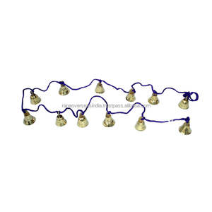 ระฆังทองเหลืองทำด้วยมือสไตล์อินเดียคลาสสิกระฆังตกแต่งสตริงของ12โลหะระฆังไอเดียบ้านสวนคริสต์มาส - Product Image 2