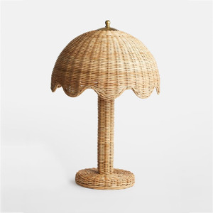 Lámparas de Mesa de Ratán Tejidas a Mano con Forma de Hongo, Iluminación Decorativa para el Hogar, Lámpara de Mesa Nórdica para Dormitorio, Sala de Estar - Product Image 2