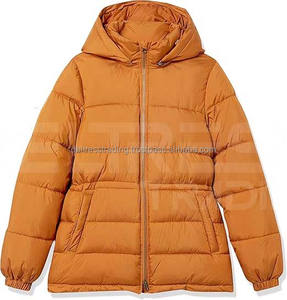 Manteau d'hiver isolé lourd pour femmes dernière conception cordon de serrage taille doudoune doublure en laine de nylon longue longueur vêtements tissés - Product Image 5