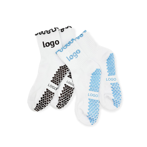 Women's Cotton <b>Soft</b> Crew <b>Socks</b> Eco-Friendly Quick Dry Anti-Bacterial Pilates Grip Yoga Daily Suitable Cute Ruffle Cuff Body - Product Image 1