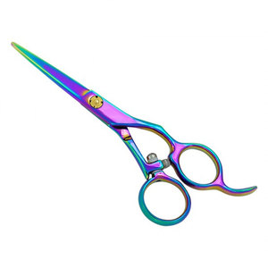Ciseaux de coiffure professionnels multicolores pour droitiers, manche moyen, design pivotant, acier inoxydable de qualité supérieure, pour salon de coiffure - Product Image 1