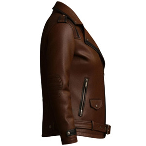 Chaqueta de cuero genuino para mujer, chaqueta de cuero para mujer, tejido de lona, color y logotipo personalizados, chaquetas de invierno para adultos de alta calidad - Product Image 3