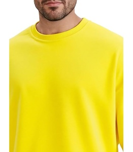Sweat-shirt pour homme à manches longues, col rond, épaules tombantes, couleur unie, confortable, grande taille, best-seller, fabriqué au Bangladesh - Product Image 4