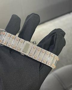 Montre de luxe haut de gamme en or avec moissanite VVS, étanche, pour homme, entièrement sertie de diamants, ODM/OEM - Product Image 5