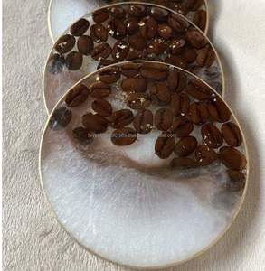 Nouveau style de sous-verres de bonne qualité en bois et résine résine résine époxy meilleur sous-verre pour le bureau et la maison - Product Image 6