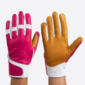 Gants de frappeur professionnels de baseball et de softball en gros cuir respirant de couleur personnalisée meilleure qualité pour l'entraînement - Product Image 1