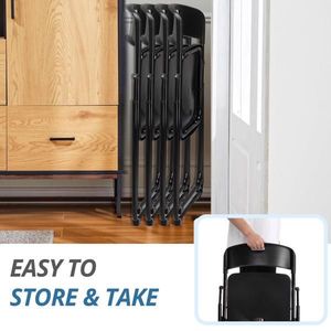 6 Pack Commercial-Grade Plastic Folding Chairs Portable and Stackable for Indoor/Outdoor Events Home Partys and Picnics - Product Image 4