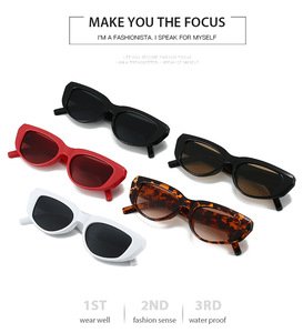 89217 New Fashion Street Shooting Personality Shades Custom Logo Small Cat Eye Frame Vintage Women Men <b>Sunglasses</b> - Product Image 5
