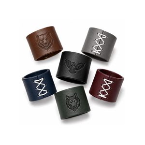 Anneau de fixation pour foulard en cuir PU à deux trous, personnalisé, pour uniformes et équipements de camping en extérieur, toutes saisons, vente en gros - Product Image 4