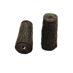 Ensemble de sel et de poivre en bois d'écorce antique avec des outils d'herbes et d'épices à bas prix d'usine