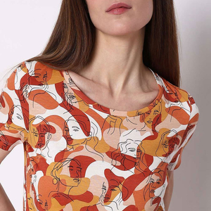 Custom Logo 100% Polyester <b>Canvas</b> Sublimation <b>Printed</b> Casual Winter Women's T-Shirts High Quality Breathable Quick Anti-Pilling - Product Image 6