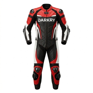 Combinaison de course moto personnalisée en cuir perforé, équipement de pilotage pour la piste, fabricant OEM, vêtements de protection pour motards - Product Image 1