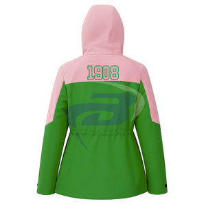 Alfa |   Kapa |   Chaqueta Impermeable Alpha AKA Sorority, Chaqueta Deportiva con Capucha, Chaqueta Impermeable de Alta Calidad para Mujer - Product Image 3