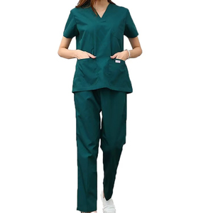Conjunto de Uniforme Médico SPARKWELL INDUSTRY para Mujer, Color Morado, Cuello en V, Manga Corta, Pantalones Rectos, Algodón y Poliéster, Uniforme Hospitalario - Product Image 3