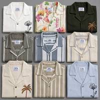Veste boutonnée décontractée pour homme, col camp, 100 % polyester, manches courtes, style resort/plage, tailles S à 2XL, vente en gros OEM ODM