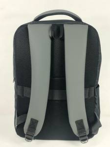 Sac à dos pour ordinateur portable noir, mode affaires, imperméable, en polyester, grande capacité, voyage, moderne, minimaliste, sac d'école pour étudiants, frontal - Product Image 3