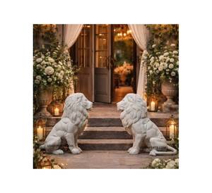 Sculpture de lion Royal Mufasa – Décoration d'entrée de luxe pour mariages indiens et événements haut de gamme - Product Image 4