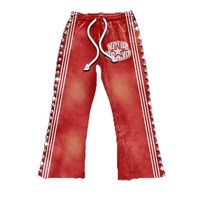Survêtement unisexe tendance en molleton 100% coton, style streetwear, avec impression sérigraphique et strass effet soleil délavé, collection Equality Premium - Product Image 5
