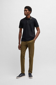 Chemise de golf pour homme, coupe slim, couleur unie, à séchage rapide et respirante, manches courtes, pour l'été - Product Image 5