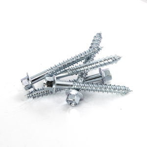 High Strength CLASS 4 Carbon Steel <b>White</b>/Yellow Zinc Plated External Hex Head Coarse Wood Thread Lag <b>Screw</b> Timber Metric/Inch - Product Image 2