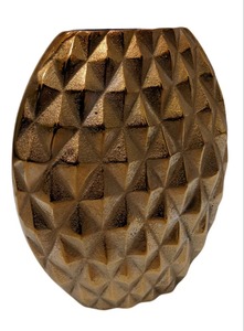 Jarrón de Flores Artesanal de Aluminio Dorado, Adorno Decorativo Hecho a Mano para Elevar la Decoración Moderna del Hogar - Product Image 5