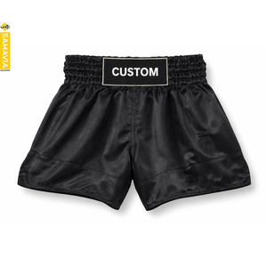 Pantalones Cortos de Boxeo Personalizados para Hombre, Disponibles en Stock, Bordados, para MMA / Muay Thai |   Poliéster de Secado Rápido |   Proveedor Mayorista Pakistán - Product Image 1